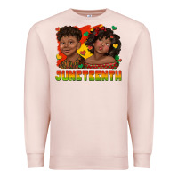 Pale Pink juneteenth with afro black kids Premium Sweatshirt - texasbilliewilder