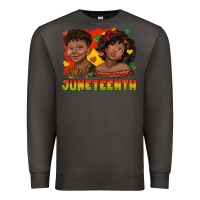 Smoke juneteenth with afro black kids Premium Sweatshirt - texasbilliewilder