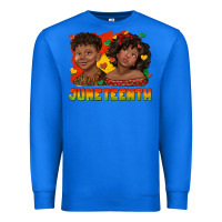 True Royal juneteenth with afro black kids Premium Sweatshirt - texasbilliewilder