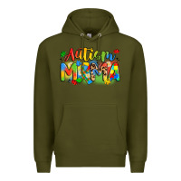Army Green autism mama Premium Hoodie - Artiststas