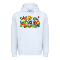White autism mama Premium Hoodie - Artiststas