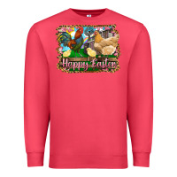 Cardinal happy easter rooster chicken and chick Premium Sweatshirt - RanaPortraitStore