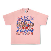 Salmon star spangled and sassy Urban Heavy Tee - Artiststas