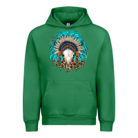 Emerald bull skull indian headdress Urban Hoodie - JahusDesignShop