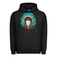 Pigment Black bull skull indian headdress Urban Hoodie - JahusDesignShop