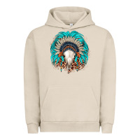 Pigment French Oak bull skull indian headdress Urban Hoodie - JahusDesignShop