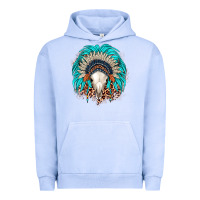 Pigment Grape Ice bull skull indian headdress Urban Hoodie - JahusDesignShop