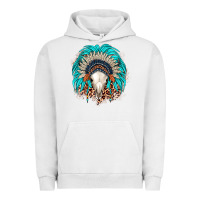 Pigment Lunar Rock bull skull indian headdress Urban Hoodie - JahusDesignShop