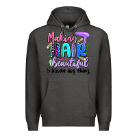 Charcoal Heather making hair beautiful is kinda my thing Premium Hoodie - Artiststas