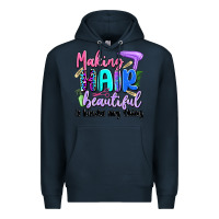 Navy making hair beautiful is kinda my thing Premium Hoodie - Artiststas