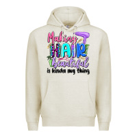 Oatmeal Heather making hair beautiful is kinda my thing Premium Hoodie - Artiststas