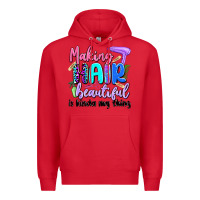 Red making hair beautiful is kinda my thing Premium Hoodie - Artiststas
