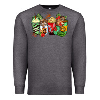 Charcoal Heather tiger coffee cups Premium Sweatshirt - Zillion Design Studio