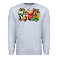 Heather Grey tiger coffee cups Premium Sweatshirt - Zillion Design Studio