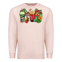 Pale Pink tiger coffee cups Premium Sweatshirt - Zillion Design Studio