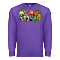 Purple tiger coffee cups Premium Sweatshirt - Zillion Design Studio