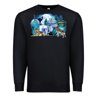 Black wolf coffee cups Premium Sweatshirt - Zillion Design Studio