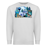 Dove Grey wolf coffee cups Premium Sweatshirt - Zillion Design Studio