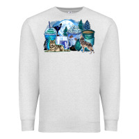 Oatmeal Heather wolf coffee cups Premium Sweatshirt - Zillion Design Studio