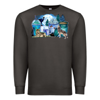 Smoke wolf coffee cups Premium Sweatshirt - Zillion Design Studio