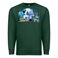 Sports Green wolf coffee cups Premium Sweatshirt - Zillion Design Studio