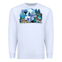 White wolf coffee cups Premium Sweatshirt - Zillion Design Studio