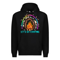 Black let's go camping rainbow Premium Hoodie - JahusDesignShop