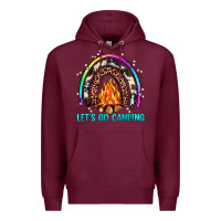 Burgundy let's go camping rainbow Premium Hoodie - JahusDesignShop