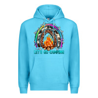 Ocean Blue let's go camping rainbow Premium Hoodie - JahusDesignShop