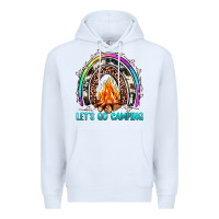 White let's go camping rainbow Premium Hoodie - JahusDesignShop