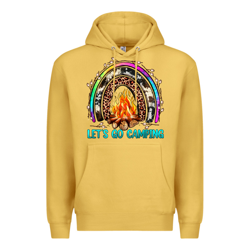 Let's Go Camping Rainbow Premium Hoodie by JahusDesignShop | Teevron