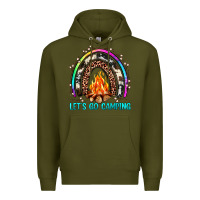 Army Green let's go camping rainbow Premium Hoodie - JahusDesignShop