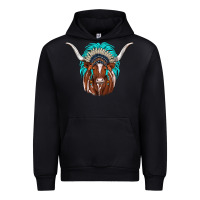 Black texas longhorn indian headdress Urban Hoodie - JahusDesignShop