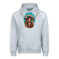 Heather Grey texas longhorn indian headdress Urban Hoodie - JahusDesignShop