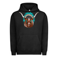 Pigment Black texas longhorn indian headdress Urban Hoodie - JahusDesignShop