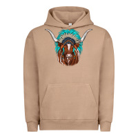 Pigment Burro texas longhorn indian headdress Urban Hoodie - JahusDesignShop