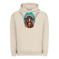 Pigment French Oak texas longhorn indian headdress Urban Hoodie - JahusDesignShop