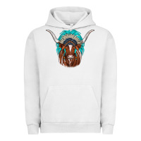 Pigment Lunar Rock texas longhorn indian headdress Urban Hoodie - JahusDesignShop