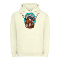 Pigment Pistachio texas longhorn indian headdress Urban Hoodie - JahusDesignShop