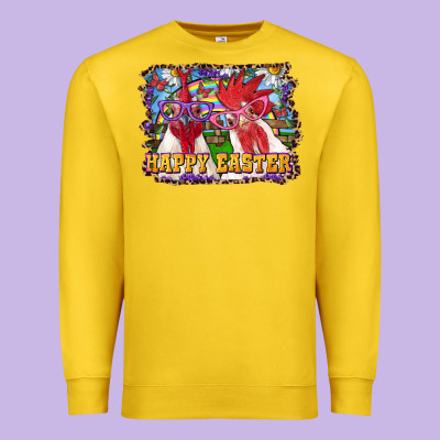 Premium Sweatshirt Happy Easter Roosters