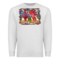 Oatmeal Heather Happy Easter Roosters Premium Sweatshirt - RanaPortraitStore