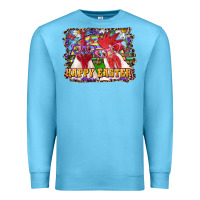 Ocean Blue Happy Easter Roosters Premium Sweatshirt - RanaPortraitStore