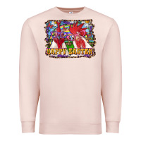 Pale Pink Happy Easter Roosters Premium Sweatshirt - RanaPortraitStore