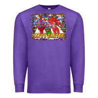 Purple Happy Easter Roosters Premium Sweatshirt - RanaPortraitStore