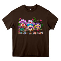 Chocolate Brown howdy valentines Heavy Core Tee - CowhideDigitalArt