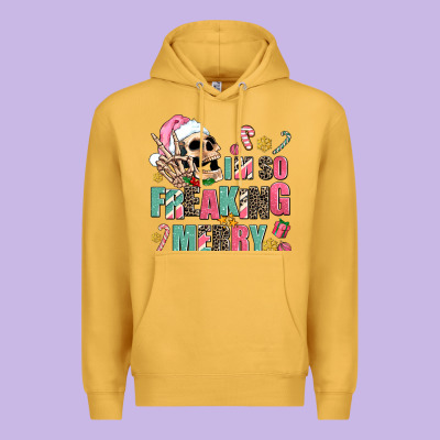 I M So Freaking Merry Premium Hoodie Designed By Adodesignshop