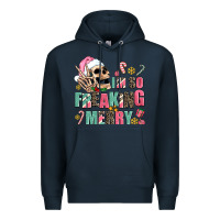 Navy i m so freaking merry Premium Hoodie - AdoDesignShop