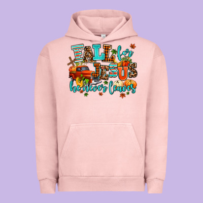 Fall For Jesus He Never Leaves Urban Hoodie Designed By Adodesignshop