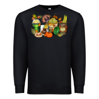 Black thanksgiving coffee cups Premium Sweatshirt - Zillion Design Studio