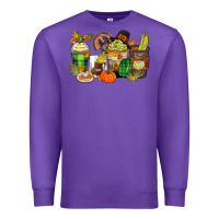 Purple thanksgiving coffee cups Premium Sweatshirt - Zillion Design Studio